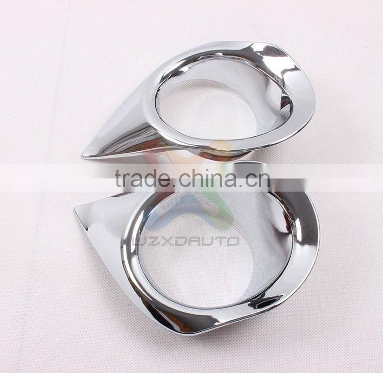 SET FRONT CHROME FOG LAMP LIGHT COVER FRONT FOG LAMP FOR PEUGEOT PG 2008