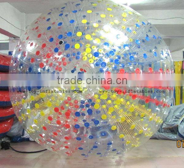 Human hamster ball, clear zorb ball