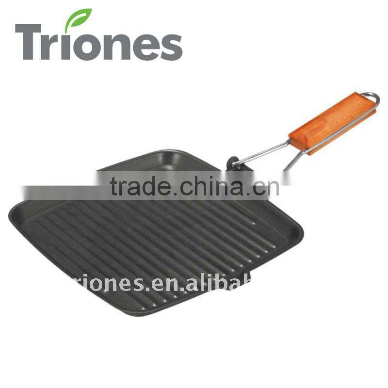 Factory direct manufacturing non-stick grill pan square pan kitchen cookware