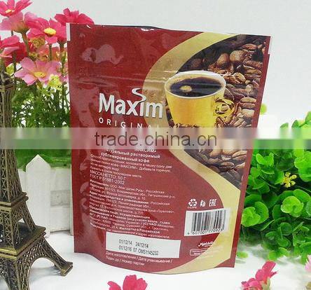 New hot products design your own plastic coffee bags with zipper
