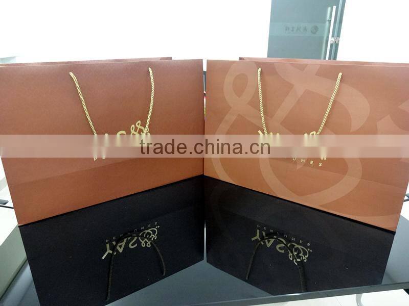 Customize design black luxury wine paper bag