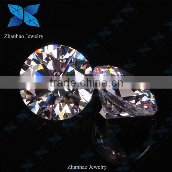 Round brilliant cut white korean cubic zirconia cz jewelry