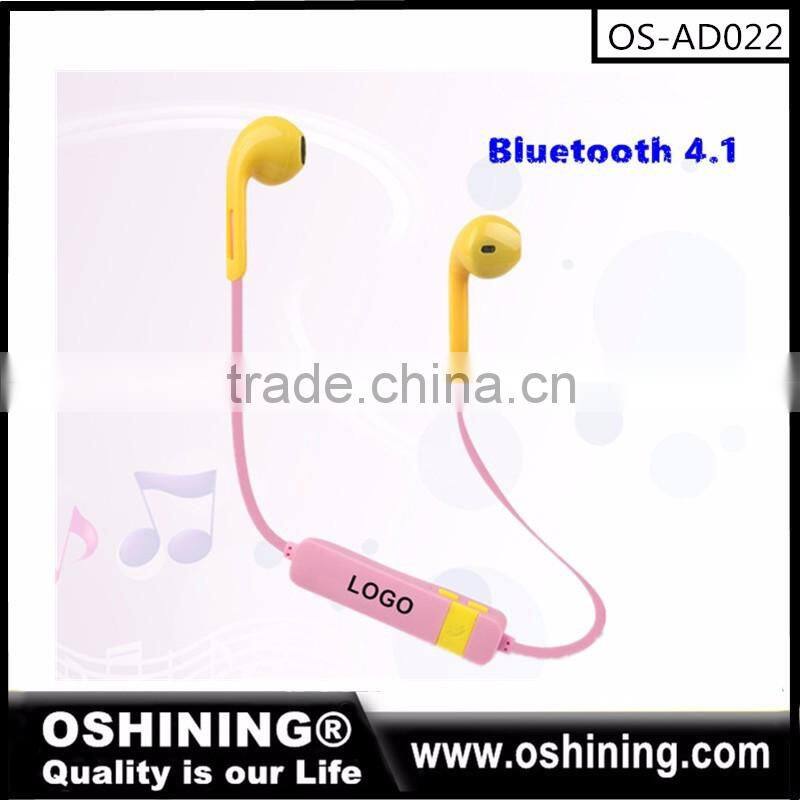 2016 new arrival factory price wireless bluetooth 4.1 earphone custom logo