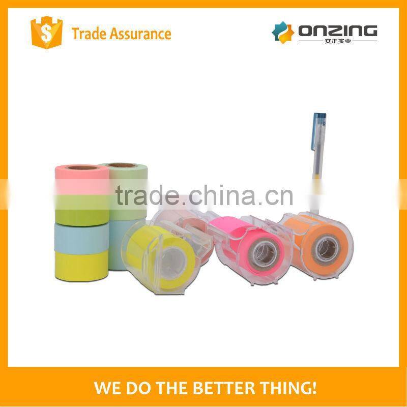 Onzing high quality roller sticky notes with dispenser