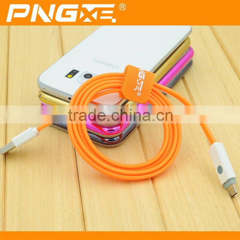 wholesale China factory mircro usb cable with free sample for samsung smart phone and for iphone5 led cable accessory for cell