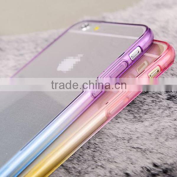 Fashion two gradient color phone shell rainbow silicone phone cases