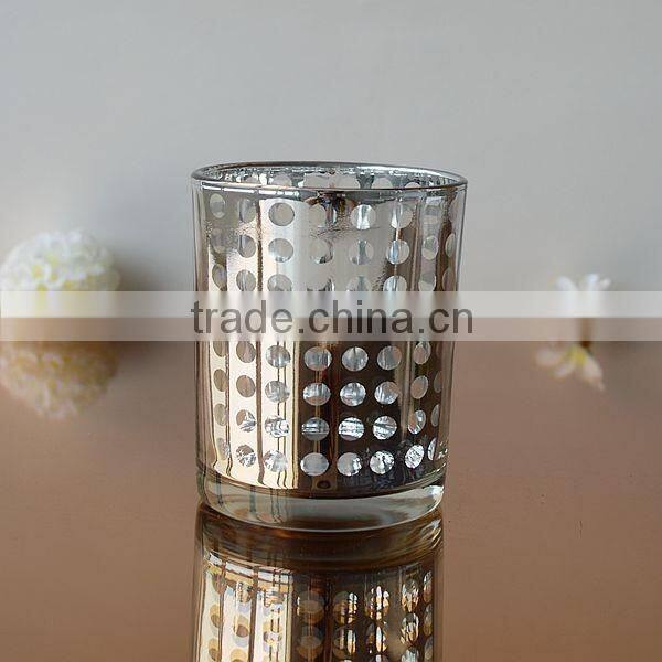 Elecotroplated glass candle jar