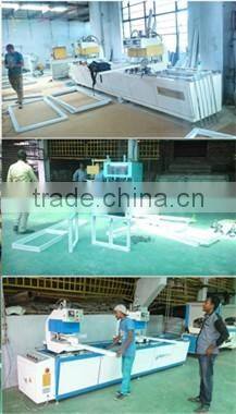 Equipment for fabricating PVC windows doors / plastic four corner welder