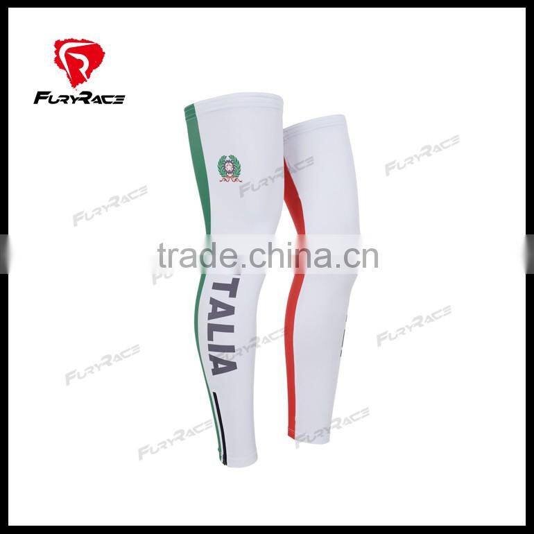 Sublimation Printing French Flag Sunscreen Custom Made Cycling Leg Warmer
