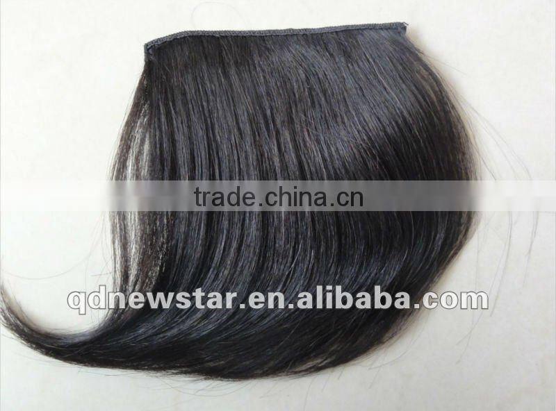 100% human Indian remy hair clip on bangs