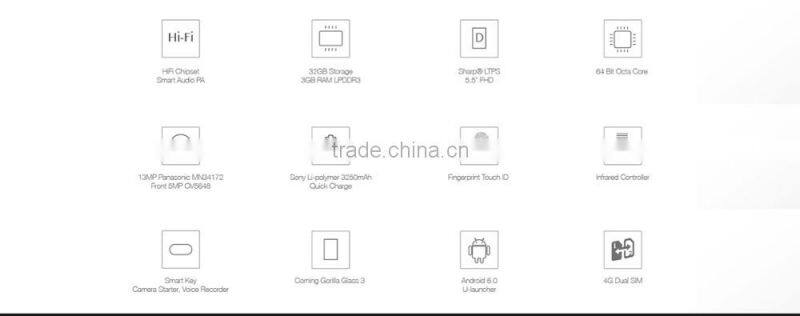 Pre-sell Ulefone Vienna 5.5inch smart phone Fingerprint ID Corning Gorilla Glass Screen