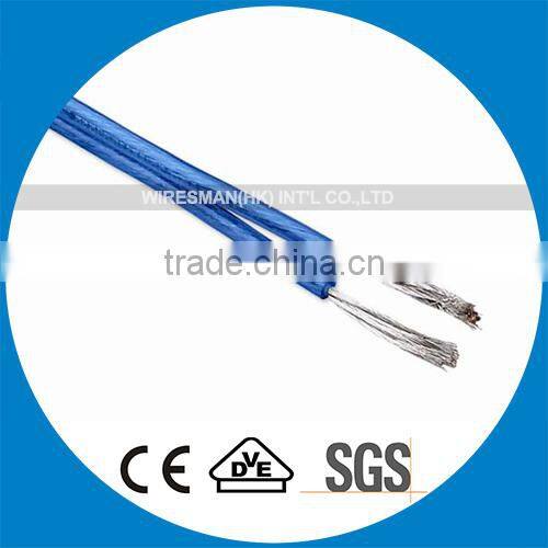 Hot selling Frosted speaker cable Tinned CCA round+flat White Speaker Cable with great price