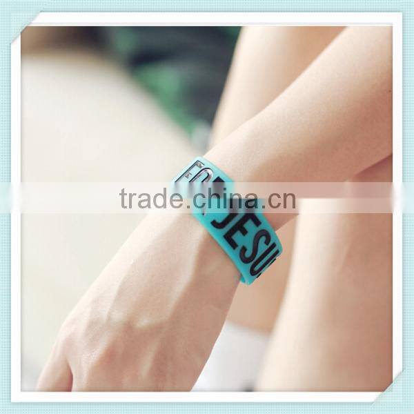 wide black silicone sport wristband, custom cheap silicone wristbands