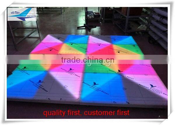 720pcs leds rgb light up dance floor, 1mx1m size ip65 led dance floor