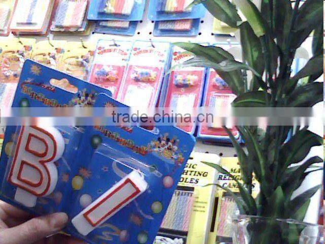 Wholesale Alphabet Pick Candle V, Candle A B C D E F G ...Y , 26 letter candle Kids Birthday Partyware
