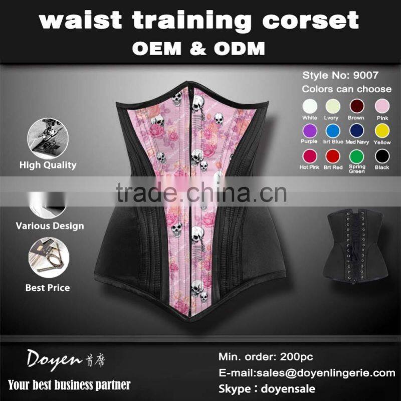 instyles walson ladies 100% latex under bust waitse training corset wholesale