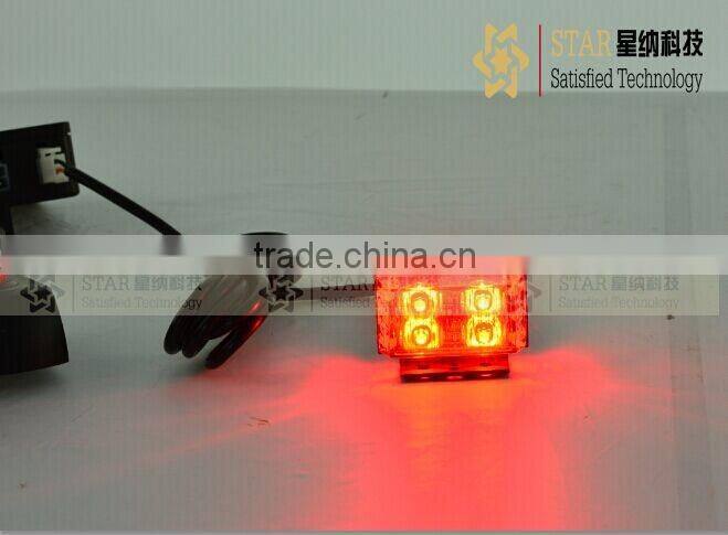 4 PCS mini auto led warning emergency grill light XN-286-8