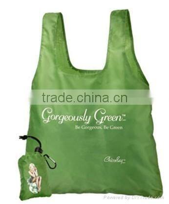 BSCI audit factory fold up grocery bag/foldable nylon shopping bags/foldable shopping bag