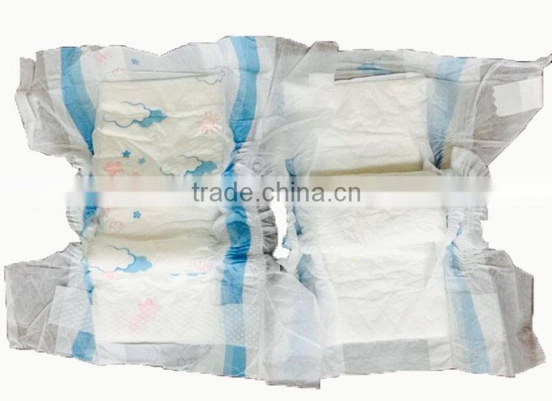 Baby friends New design good quality magic tape cloth-like backsheet cotton film disposable baby diaper