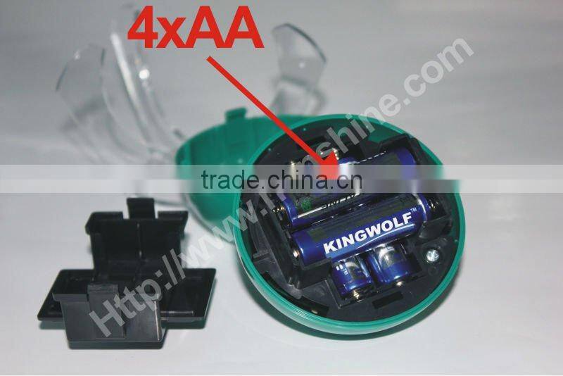 green hot round night light sensor with 3led indoor human