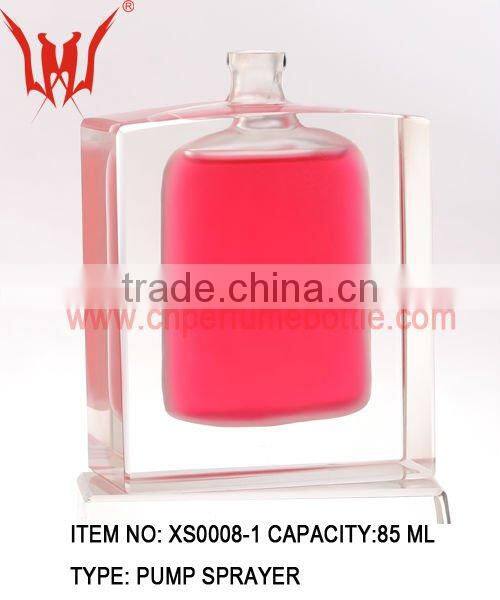 Luxury Charm Transparent Square Crystal Perfume Bottle