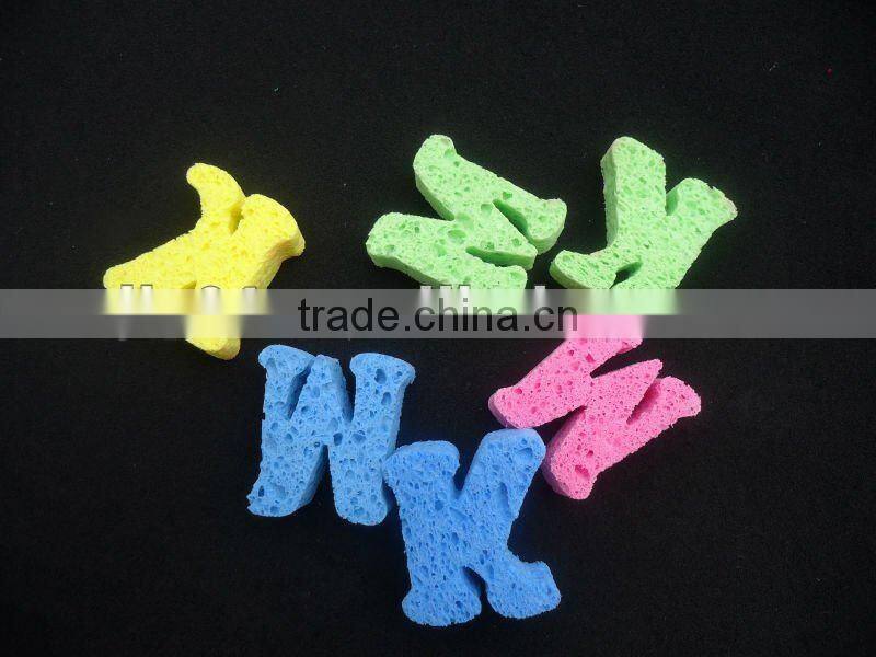letters cellulose kids bath sponge