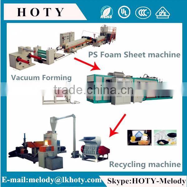 fully automatic machine to make food containers with robot