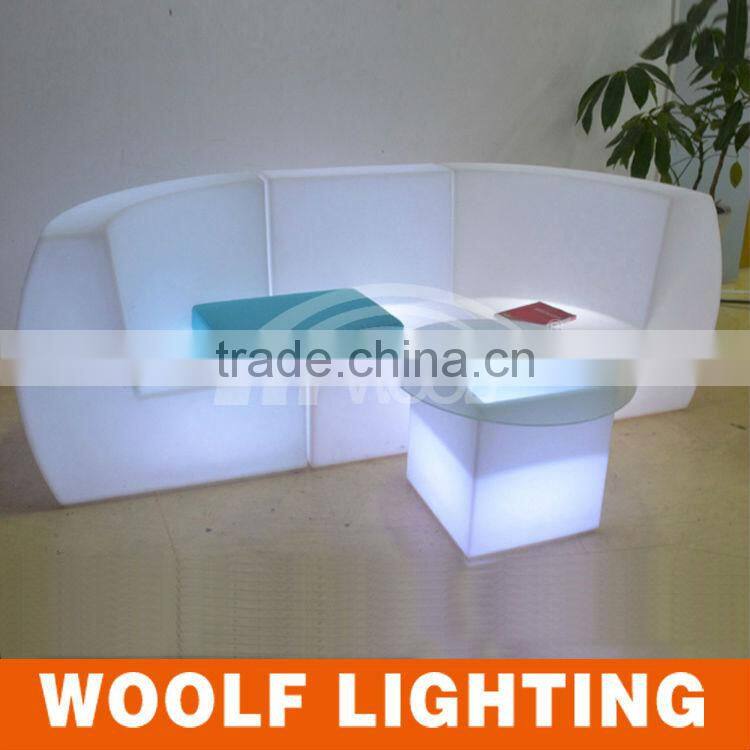 Modern LED Light Up Plastic Leisure Sofa Design