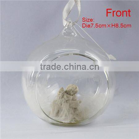 7.5*7.5*8.5 angel glass hanging ball