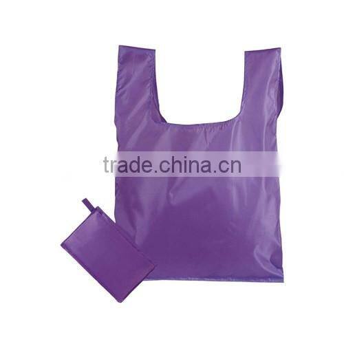 Portable folding polyester 210D shopping bag