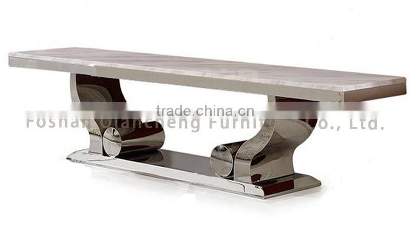 Marble top stainless steel dvd player tv stand
