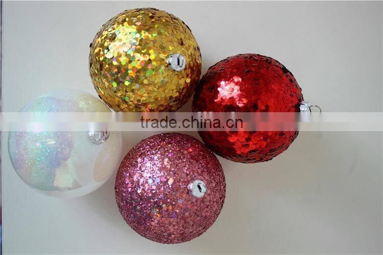 festival shiny ball ornament 7cm diameter glowing color hanging ball