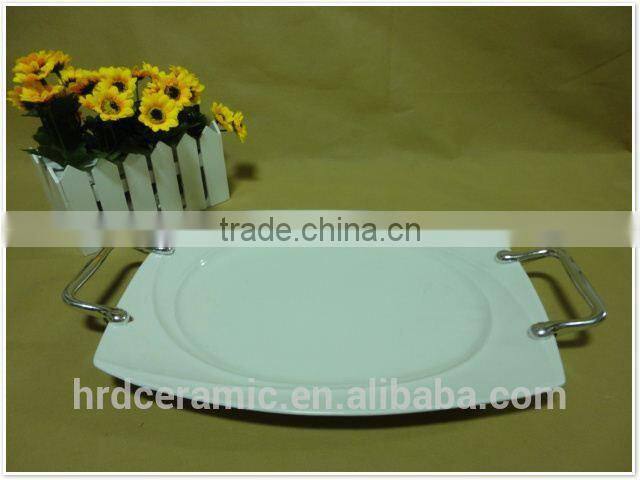 Modern Style 2015 Ceramic Plate With Handle,Ceramic Furniture Handle