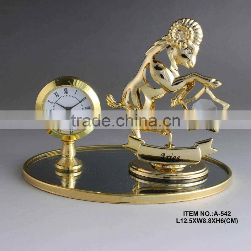 Good quality Crystal desktop Clock for promotional gifts