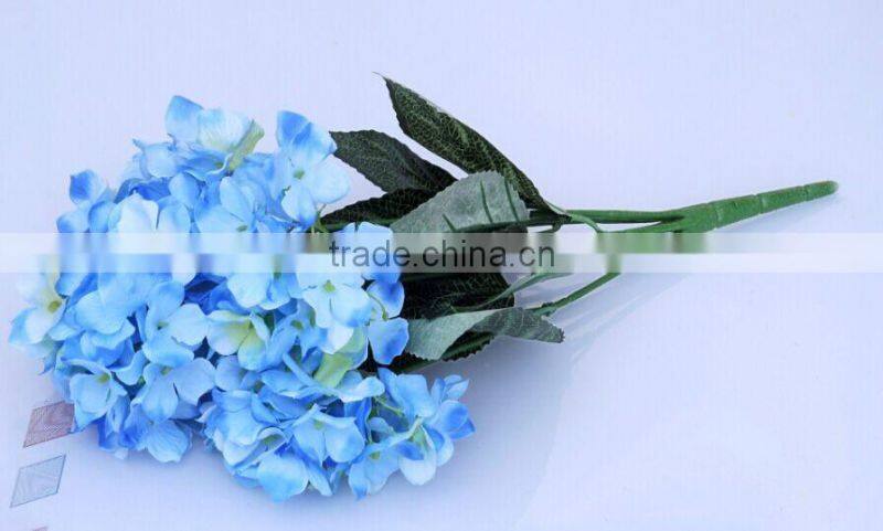 42cm artificial hydrangea flowers 6heads fake silk hydrangea flowers