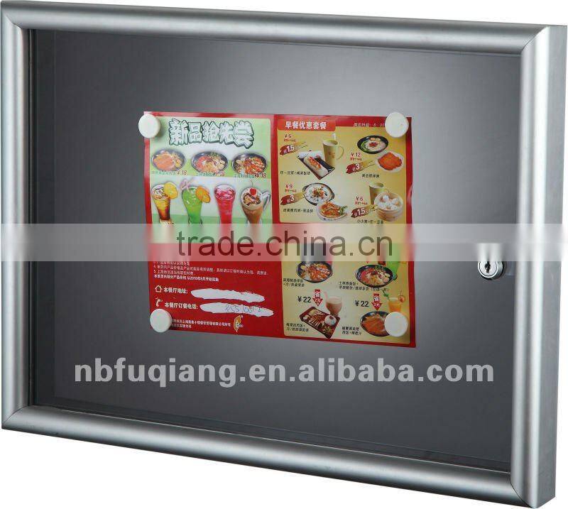 Durable lockable aluminum report board, notice board, message board,memo board