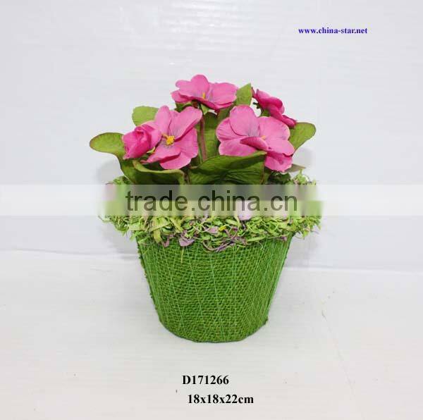 handmade woven basket for plant