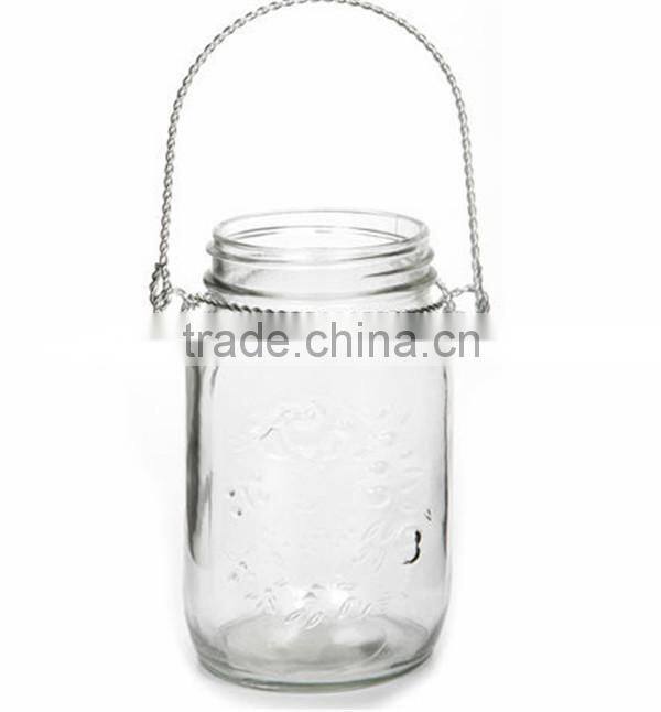 Mason Jar with Wire Handle