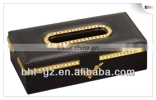 Ancient Western style christmas gift set -PU leather rectangular tissue box M-2A-2(PW-56),