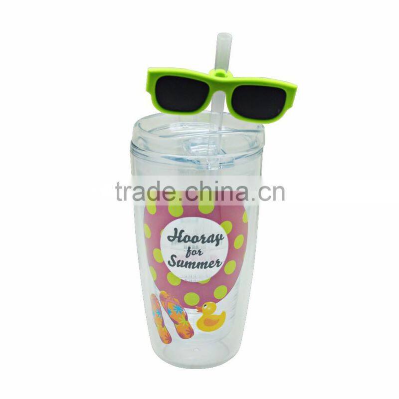 PS double wall walking mug 2017 new promotion Item