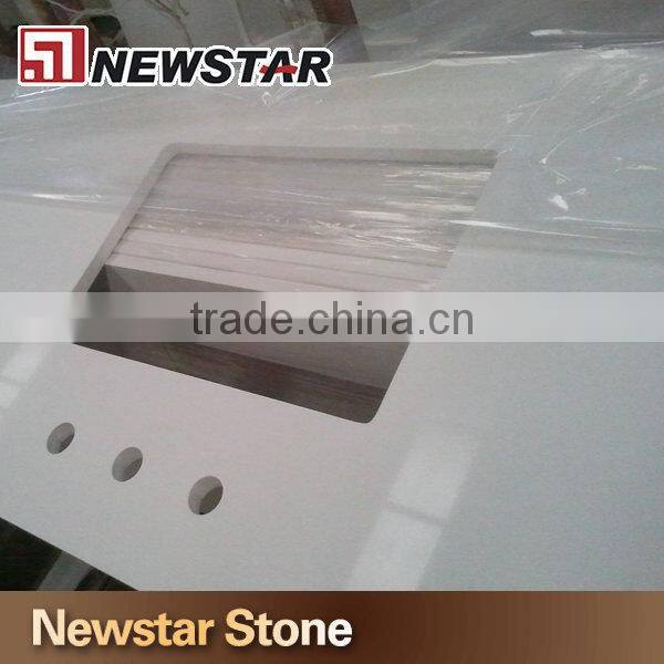 Engineered stone small grain white quartz stone