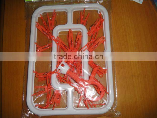 plastic Hanging Clothes Socks Bra Underwear Drying Hanger Rack clip