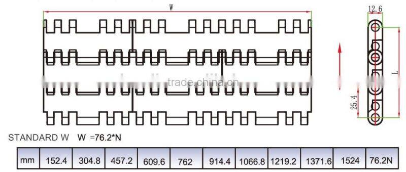 T-100 bottle conveyor belt/homemade conveyor belt/modular plastic conveyor belt