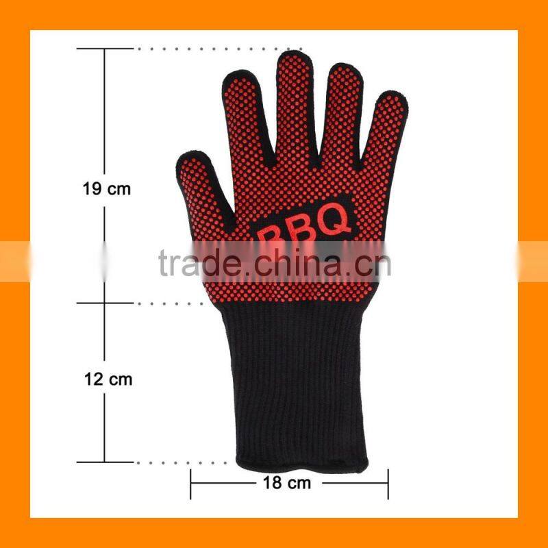 Factory Price 14 Inch Forearm Protection 932F Extreme Heat Resistant Gloves Silicone BBQ Grill Gloves Mittens Hot Oven Gloves