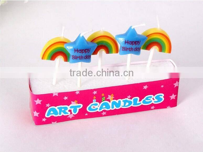 Rainbow and Star Shape Birthday Candle for Children