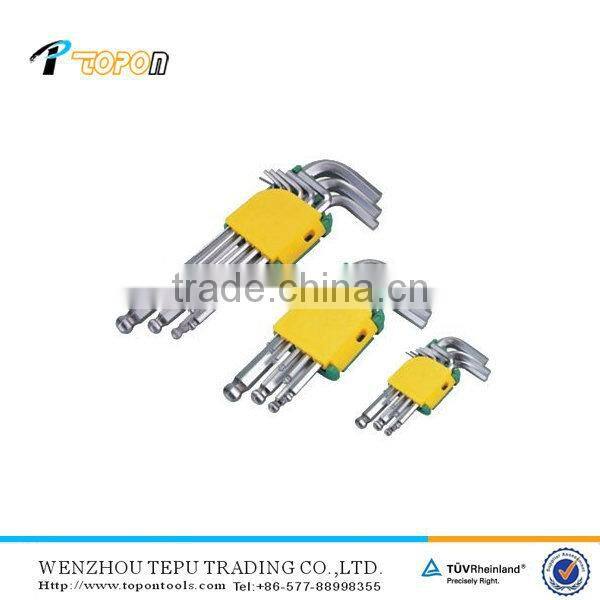 Carbon Steel Hand Tool Carbon Steel Ball End 9 Pieces Hex Key Wrench Set