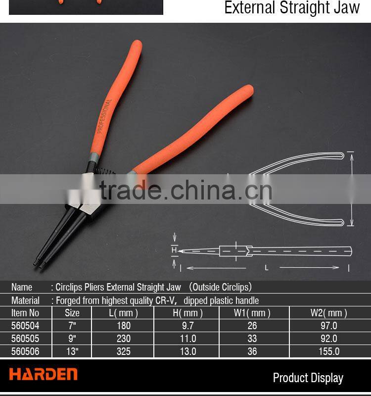 Professional 13" circlip pliers external straight jaw