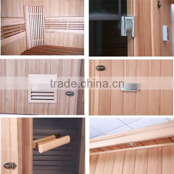 Solid wood Sauna equipment far infrared sauna house (SCB-002SL) ,1 to 8person steam room