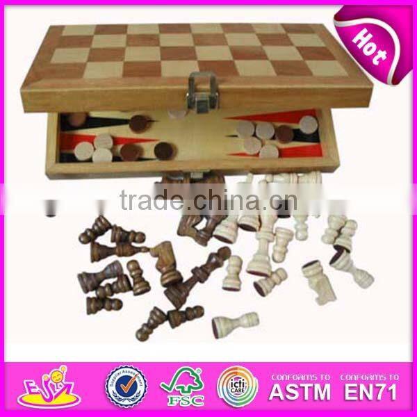 2015 High quality wooden chess set,portable and foldable wooden chess set with chessman,chess set made of solid wood W11A009