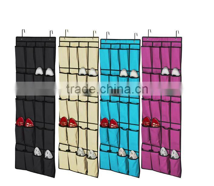 20 Pocket Wall Hanging Shoe Organizer Rack Space Saver Storage Bag Over the Door